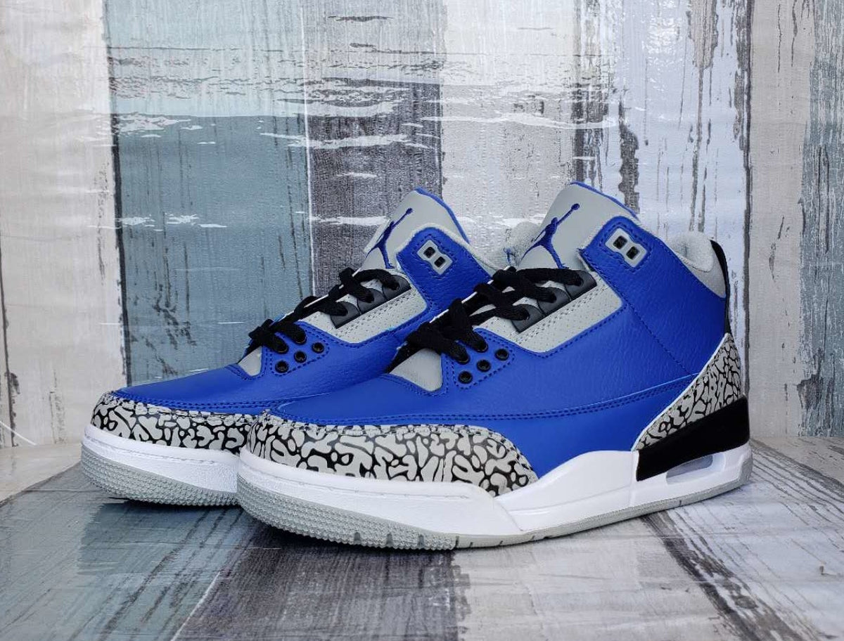 Sneakers, Blue Black Colorway, Lace Up Design, Casual Gift for Sneaker Fans