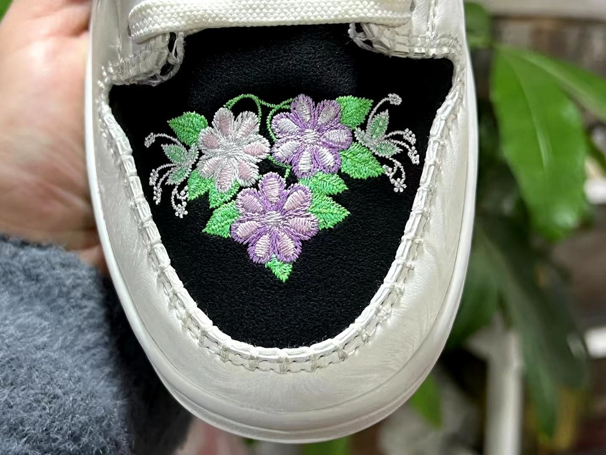 Low Top Sneakers, White Black Colorway, Lace Up Design, Casual Gift for Sneaker Fans