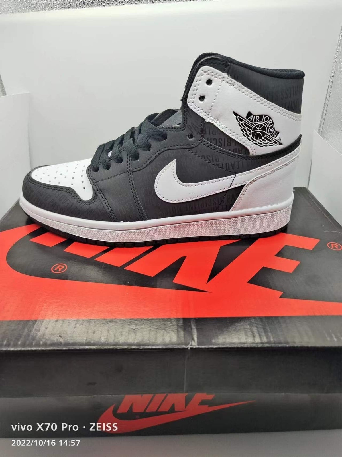 Sneakers, Black Gray White Colorway, Reflective Detail, Lace Up Design, Casual Gift for Sneaker Fans