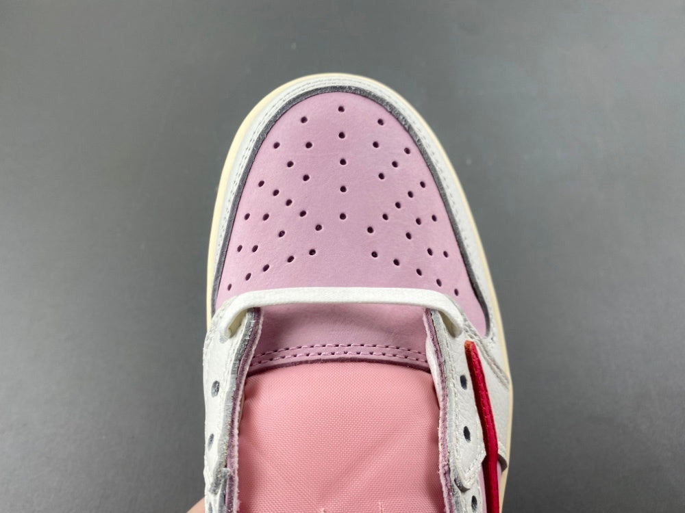 Low Top Sneakers, White Pink Colorway, Reverse Hook Design, Lace Up Design, Casual Gift for Sneaker Fans