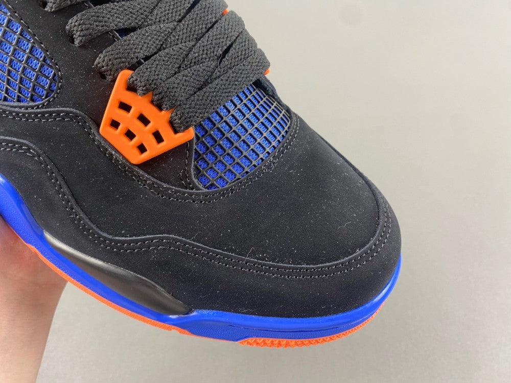 Retro Low Top Sneakers, Blue Black Orange Colorway, Lace Up Design, Casual Gift for Sneaker Fans