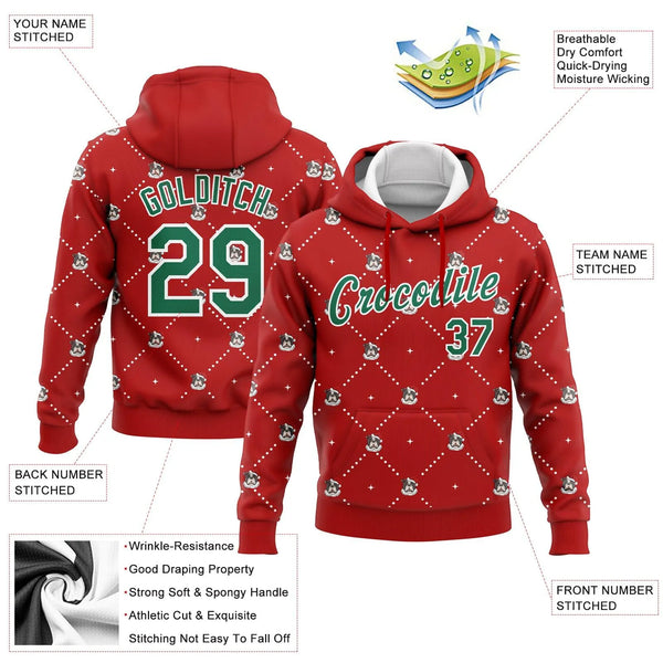 3D Pet Graphic Pullover Sweatshirt, Custom Christmas Dog Santa Hoodie, Personalized Dog Lover Hoodie, Festive Xmas Holiday Ap