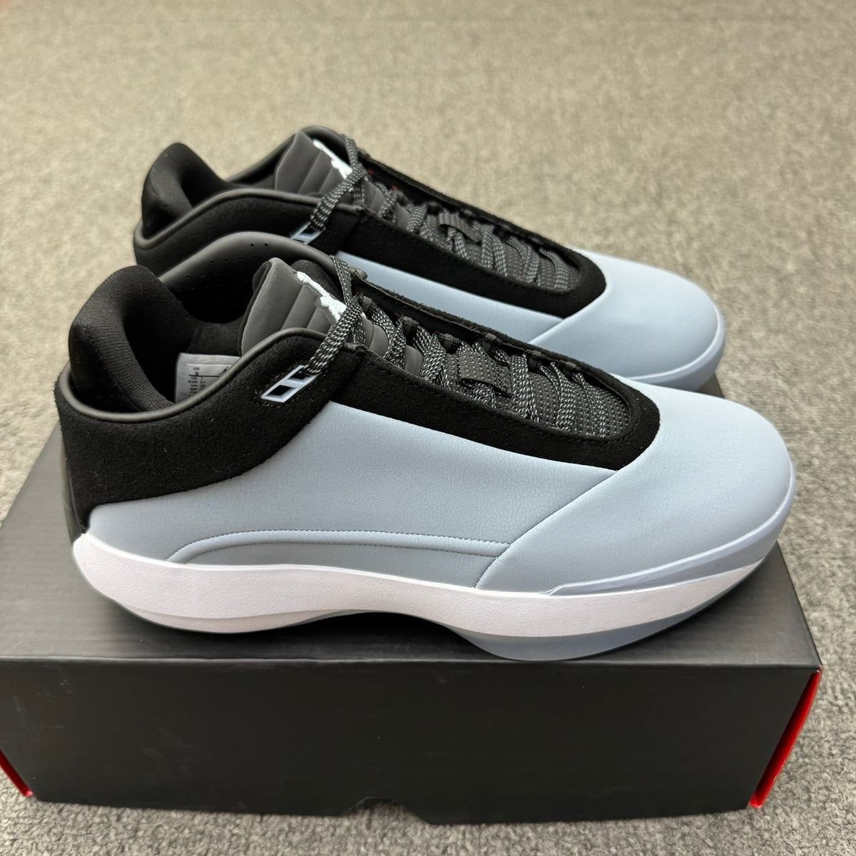 Low Top Basketball Shoes, Blue Black Gray Colorway, Suede Footwear, Lace Up Design, Casual Gift for Shoe Lovers