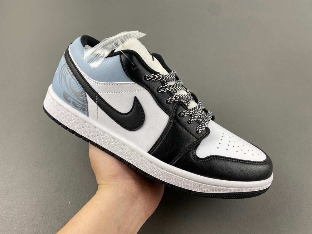 Low Top Sneakers, White Black Colorway, Lace Up Design, Casual Gift for Sneaker Fans