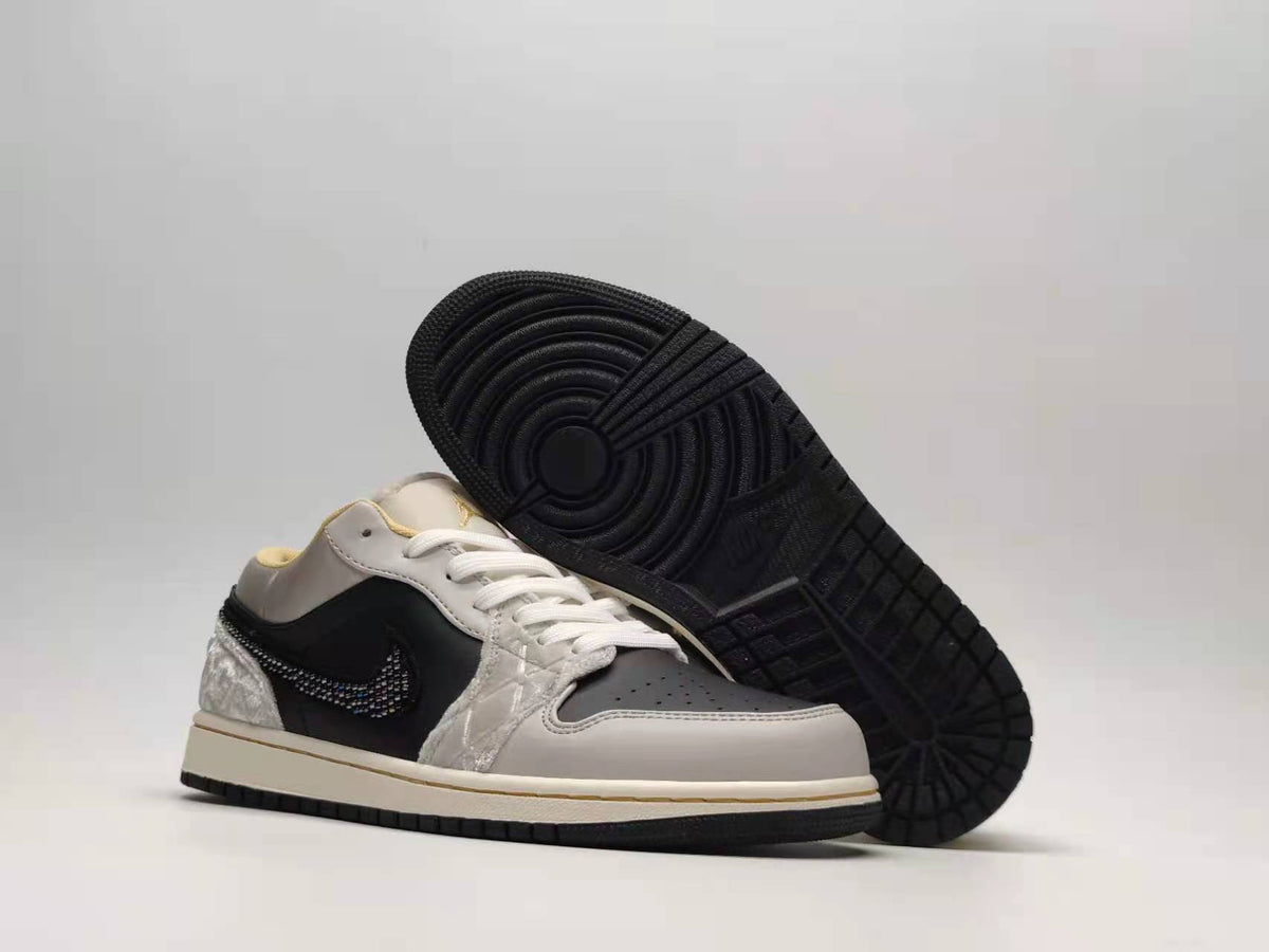 Low Top Sneakers, Black Gray Colorway, Lace Up Design, Casual Gift for Sneaker Fans