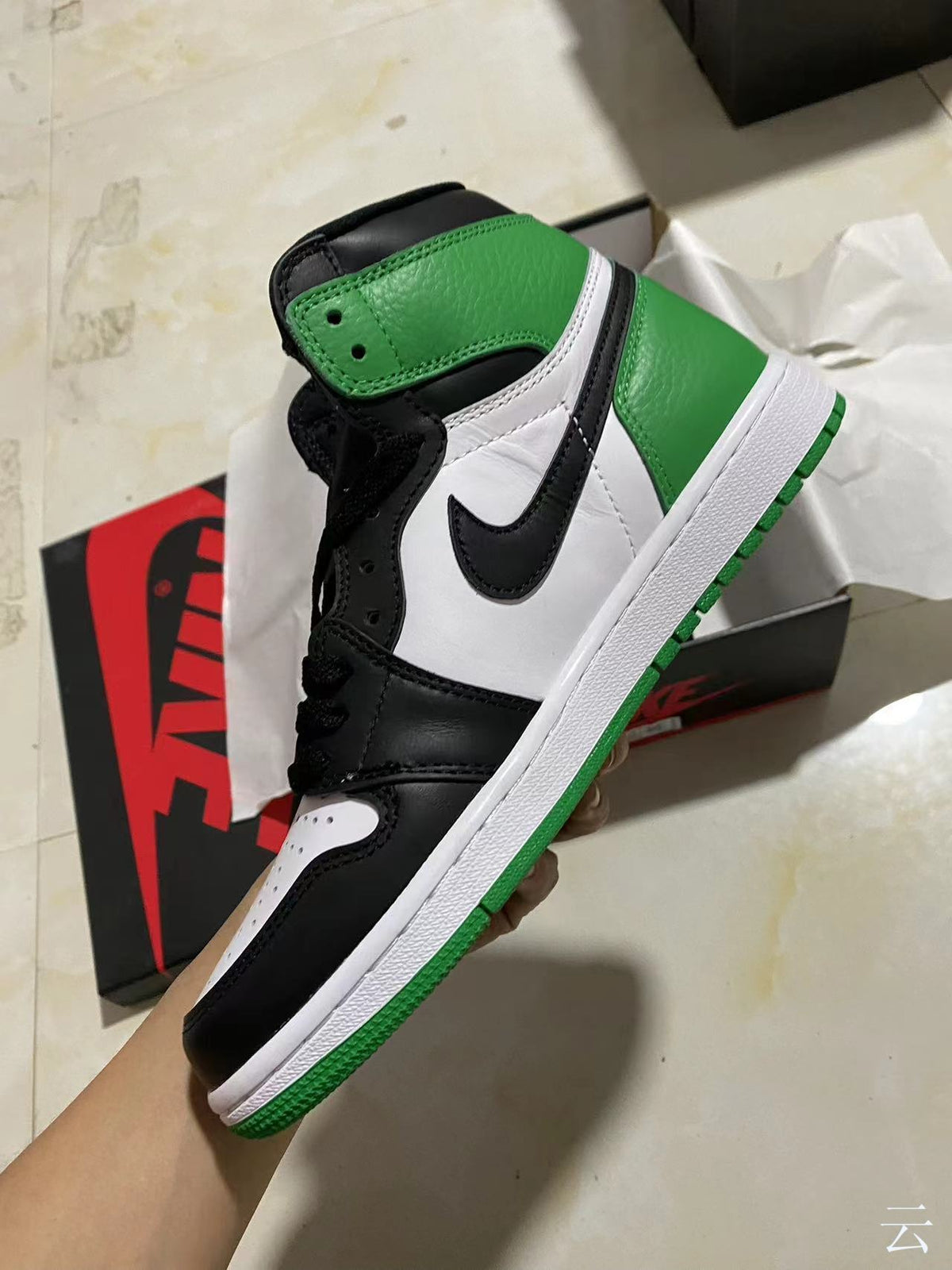 Retro High Top Sneakers, White Black Green Colorway, Lace Up Design, Casual Gift for Sneaker Fans
