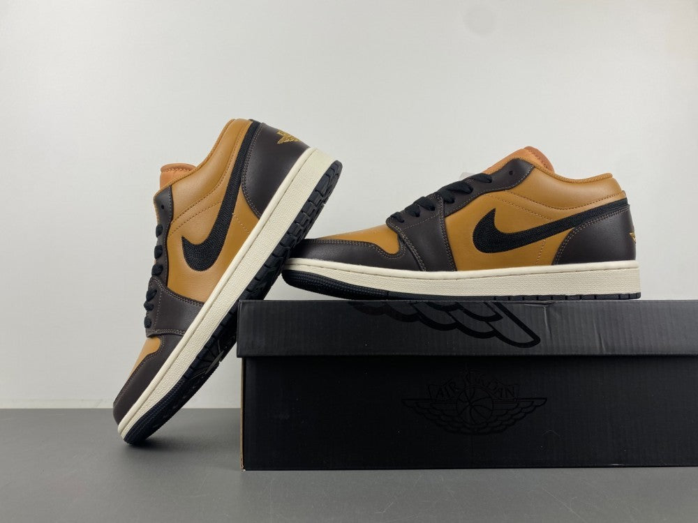 Low Top Sneakers, Black Brown Colorway, Lace Up Design, Casual Gift for Sneaker Fans