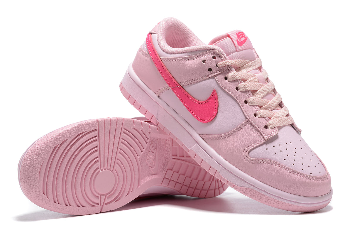 Low Top Sneakers, Pink Colorway, Lace Up Design, Casual Gift for Sneaker Fans