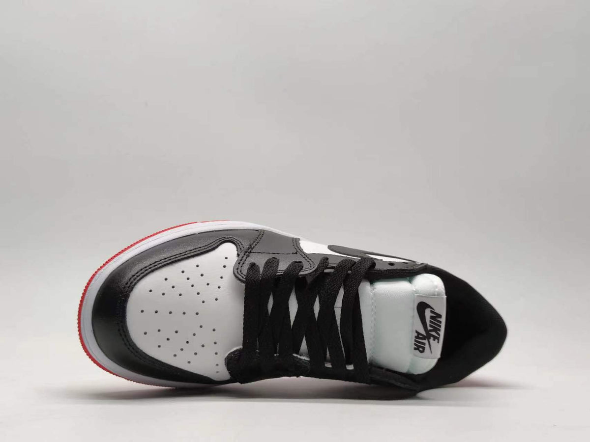 Low Top Sneakers, White Black Colorway, Lace Up Design, Casual Gift for Sneaker Fans