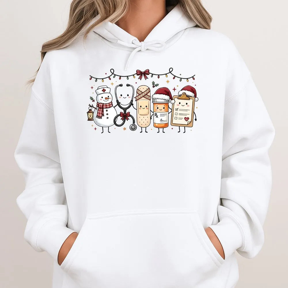 Adorable Snowman Holiday Hoodie, Humorous Christmas Toilet Paper Hoodie, Retro Santa TP Roll Pullover, Xmas Bathroom Humor Ho