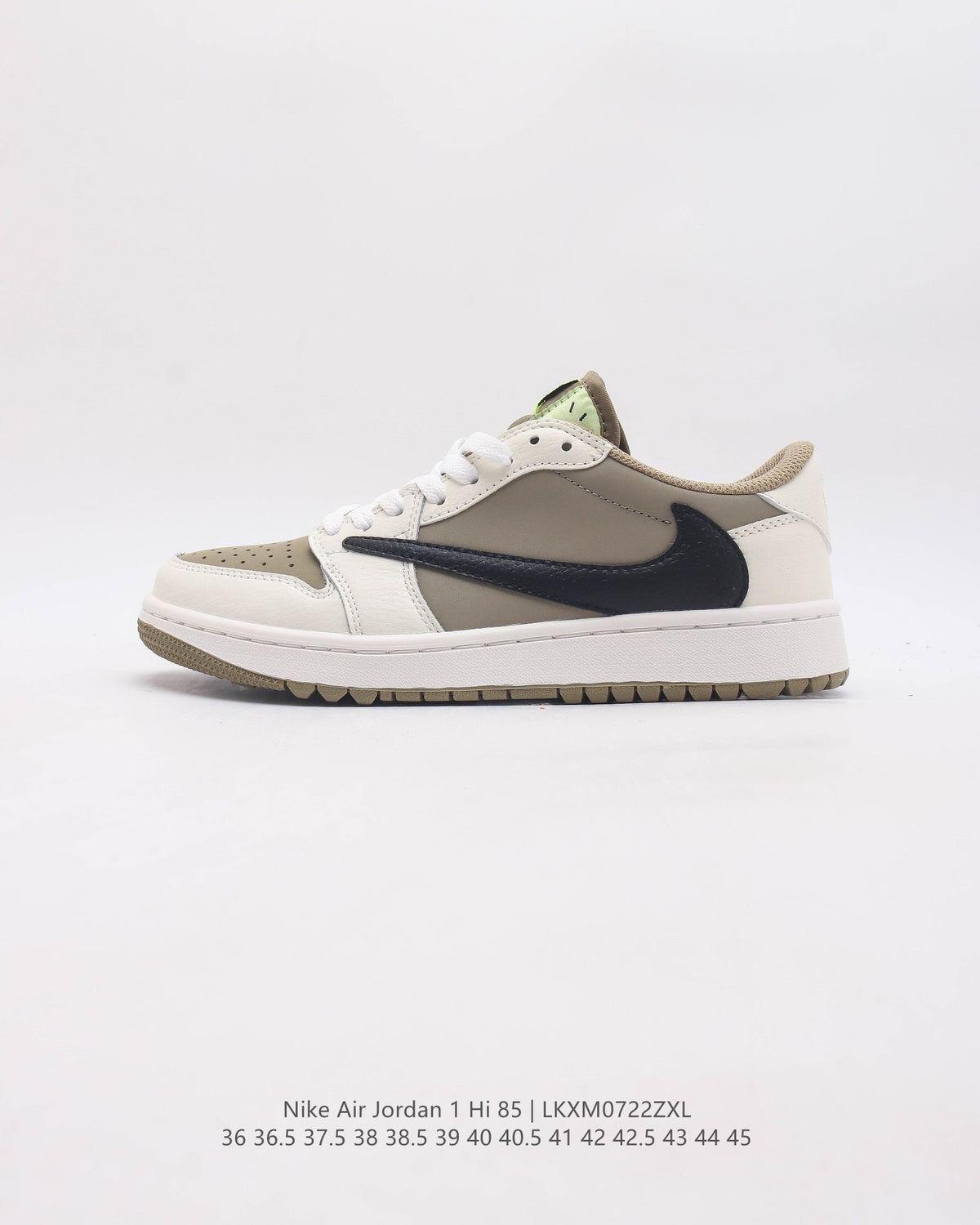 Low Top Golf Shoes, White Brown Colorway, Lace Up Design, Casual Gift for Shoe Lovers