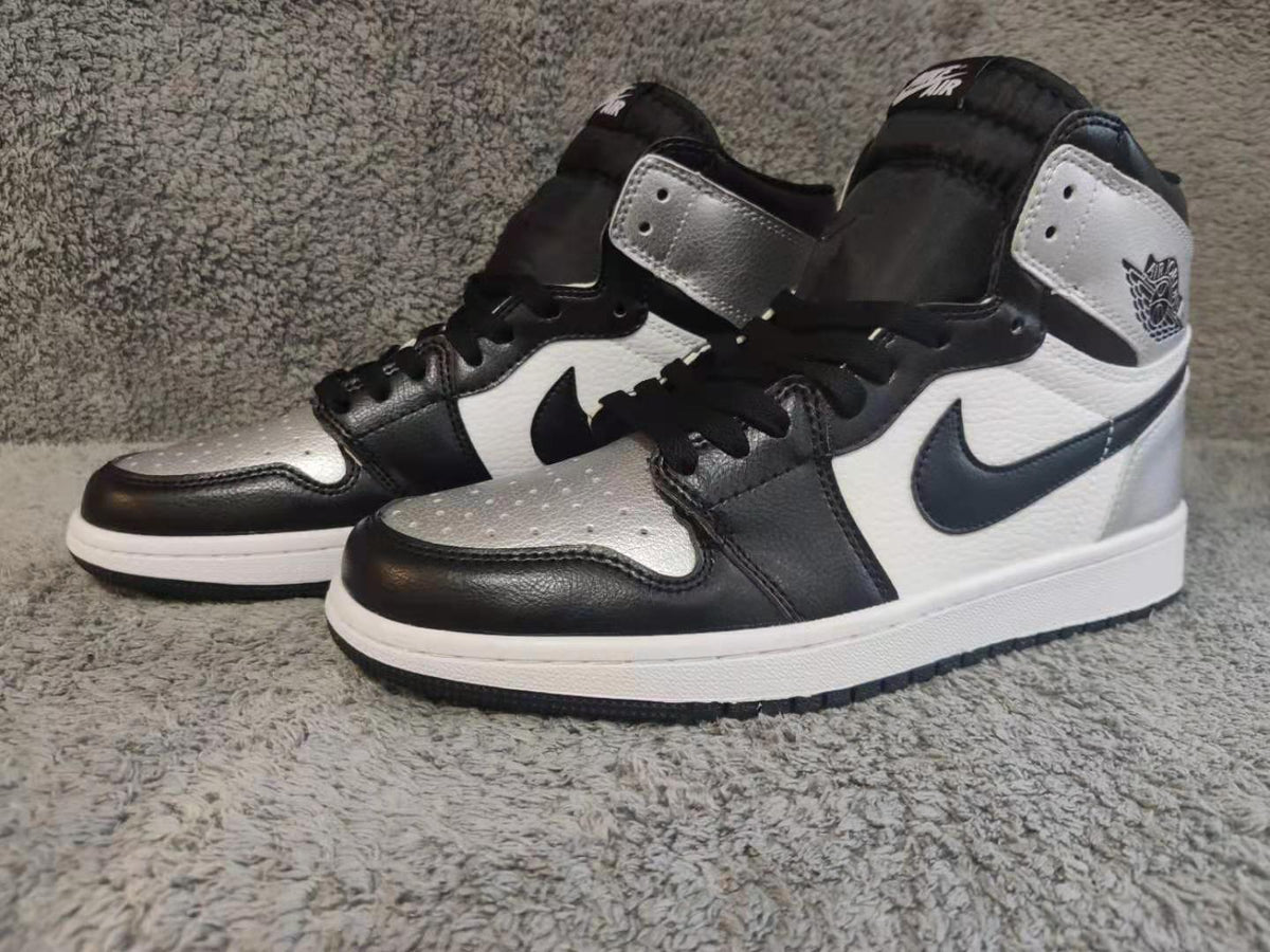 Sneakers, Black Silver Colorway, Lace Up Design, Casual Gift for Sneaker Fans