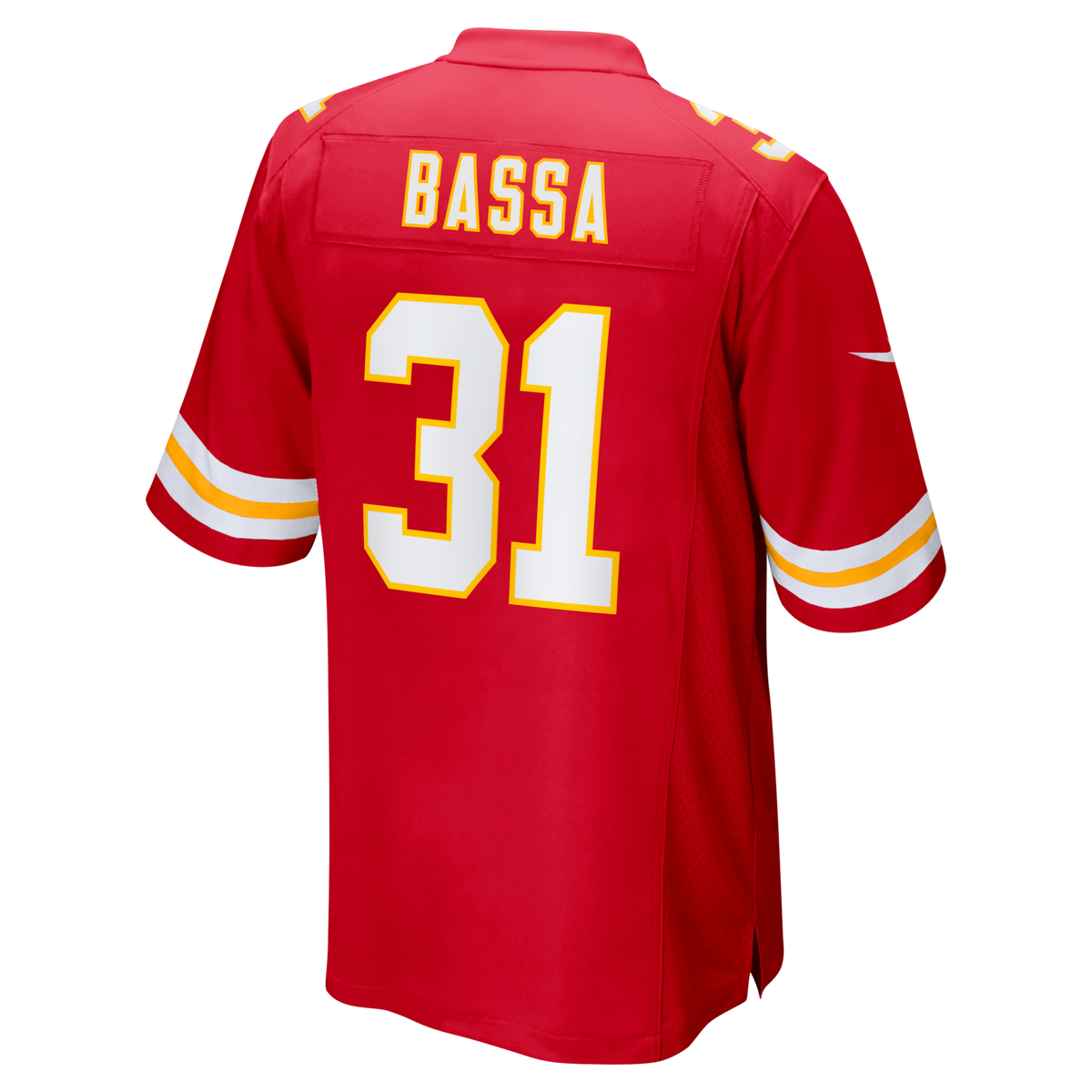 Kansas City Chiefs Jeffrey Bassa Red Team Game Jersey