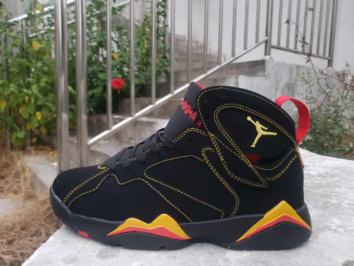 Sneakers, Black Yellow Colorway, Lace Up Design, Casual Gift for Sneaker Fans