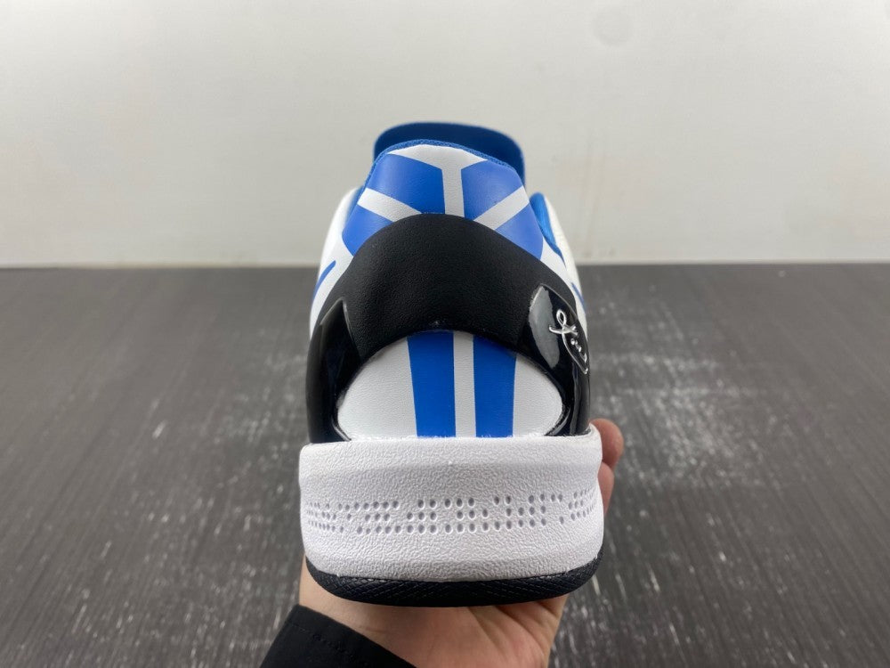 Low Top Sneakers, Blue White Black Colorway, Lace Up Design, Casual Gift for Sneaker Fans