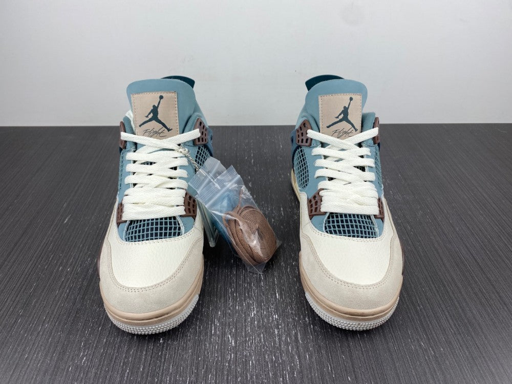 Sneakers, Blue White Brown Colorway, Lace Up Design, Casual Gift for Sneaker Fans