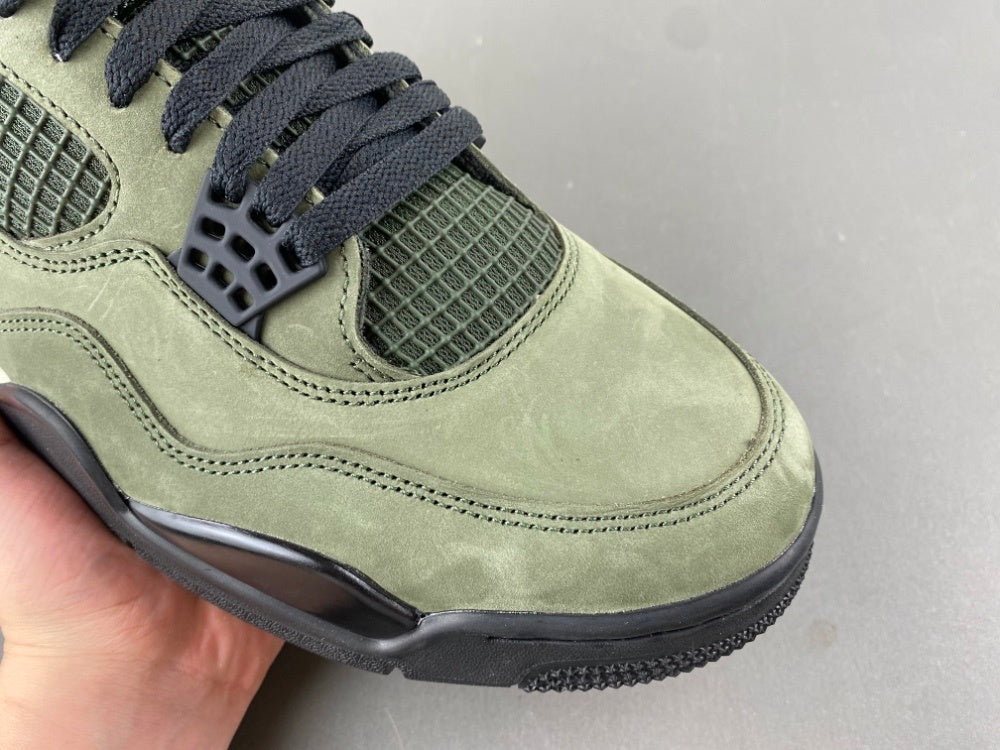 Low Top Sneakers, Army Green Black Colorway, Lace Up Design, Casual Gift for Sneaker Fans