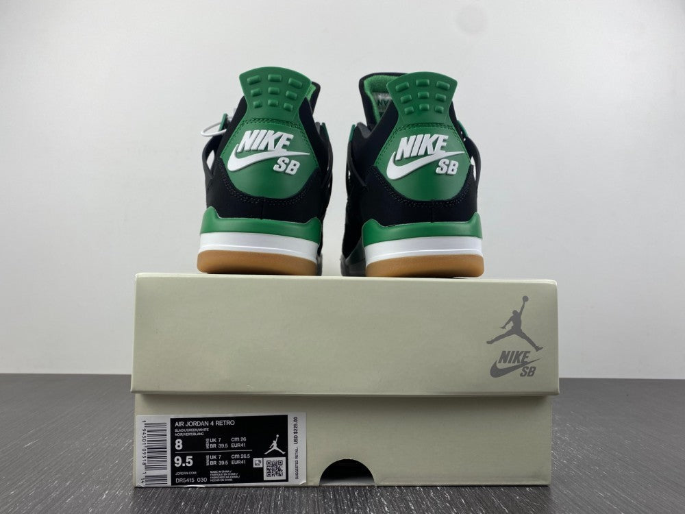 Sneakers, Black Green Colorway, Leather Footwear, Lace Up Design, Casual Gift for Sneaker Fans