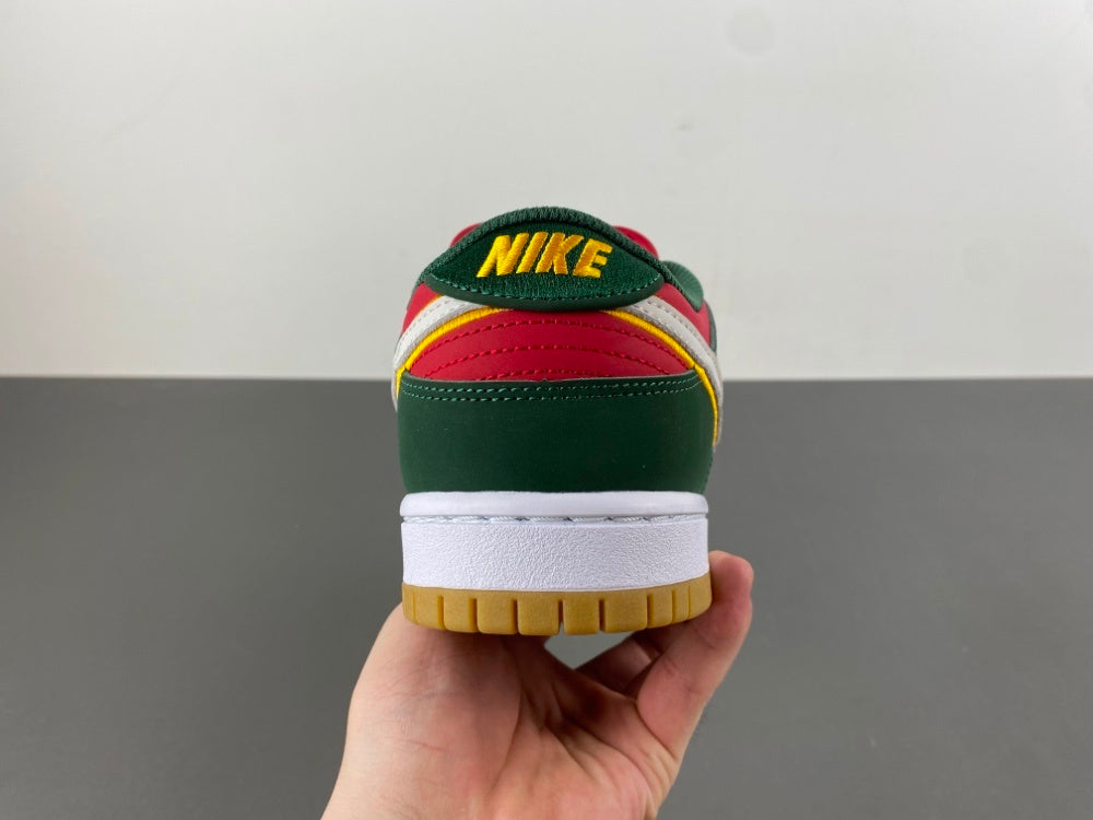 Low Top Sneakers, Red Green Yellow Colorway, Lace Up Design, Casual Gift for Sneaker Fans