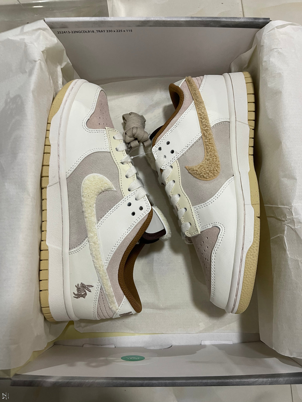 Low Top Sneakers, Off White Brown Colorway, Lace Up Design, Casual Gift for Sneaker Fans