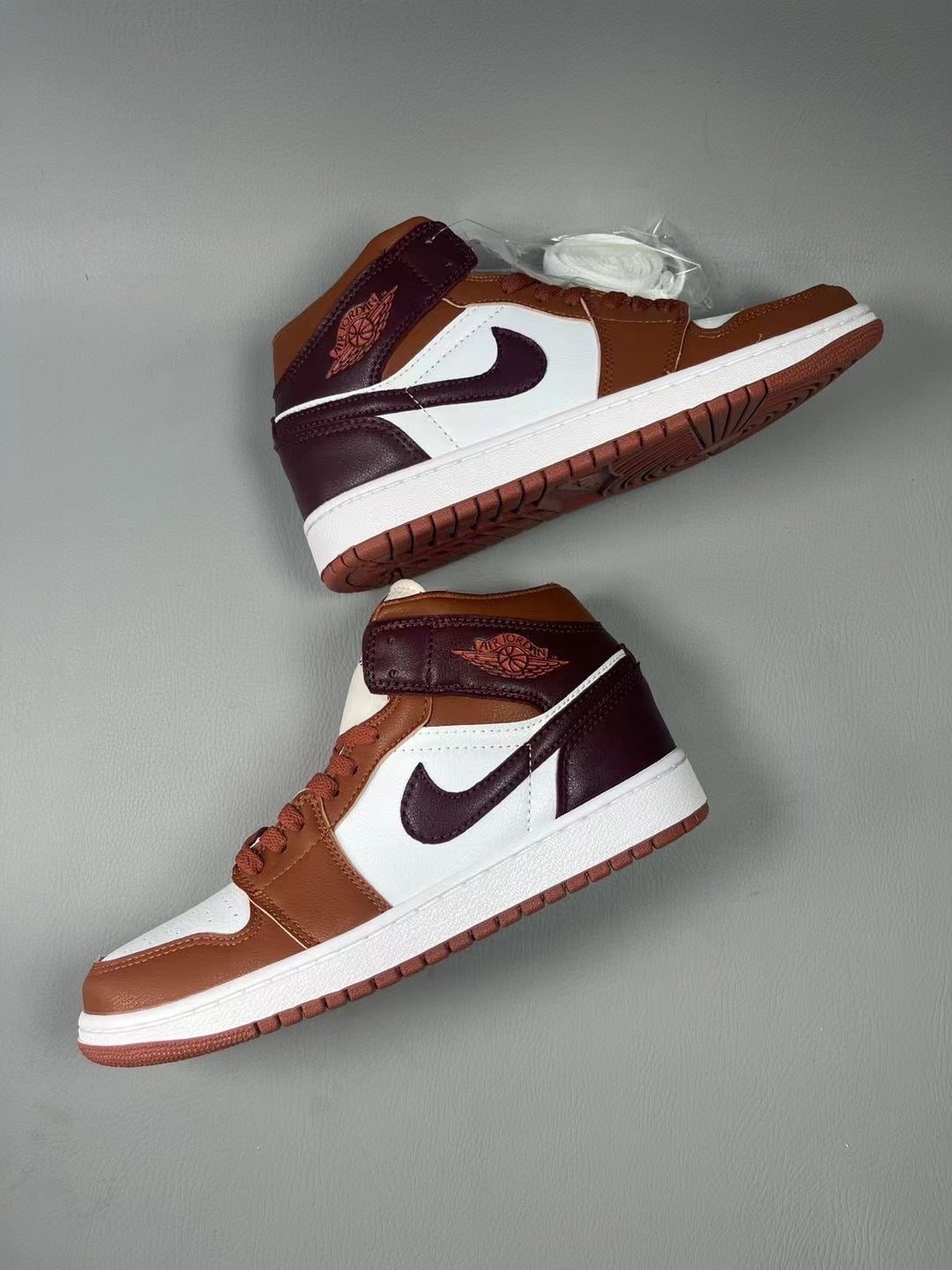 High Top Sneakers, Red Colorway, Lace Up Design, Casual Gift for Sneaker Fans