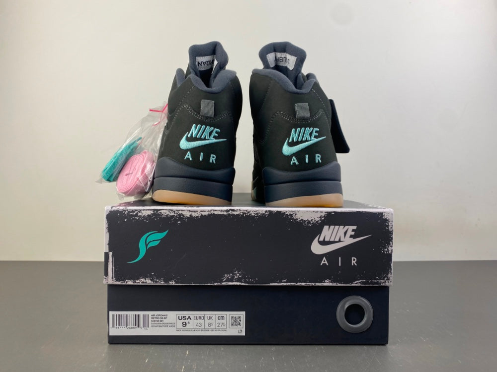 Retro Low Top Sneakers, Aurora Green Black Colorway, Lace Up Design, Casual Gift for Sneaker Fans