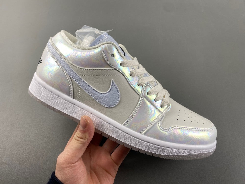Low Top Sneakers, Silver Colorway, Lace Up Design, Casual Gift for Sneaker Fans
