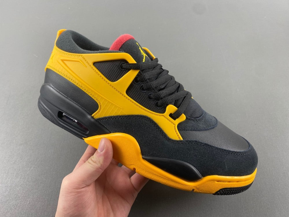 Low Top Sneakers, Black Yellow Colorway, Lace Up Design, Casual Gift for Sneaker Fans