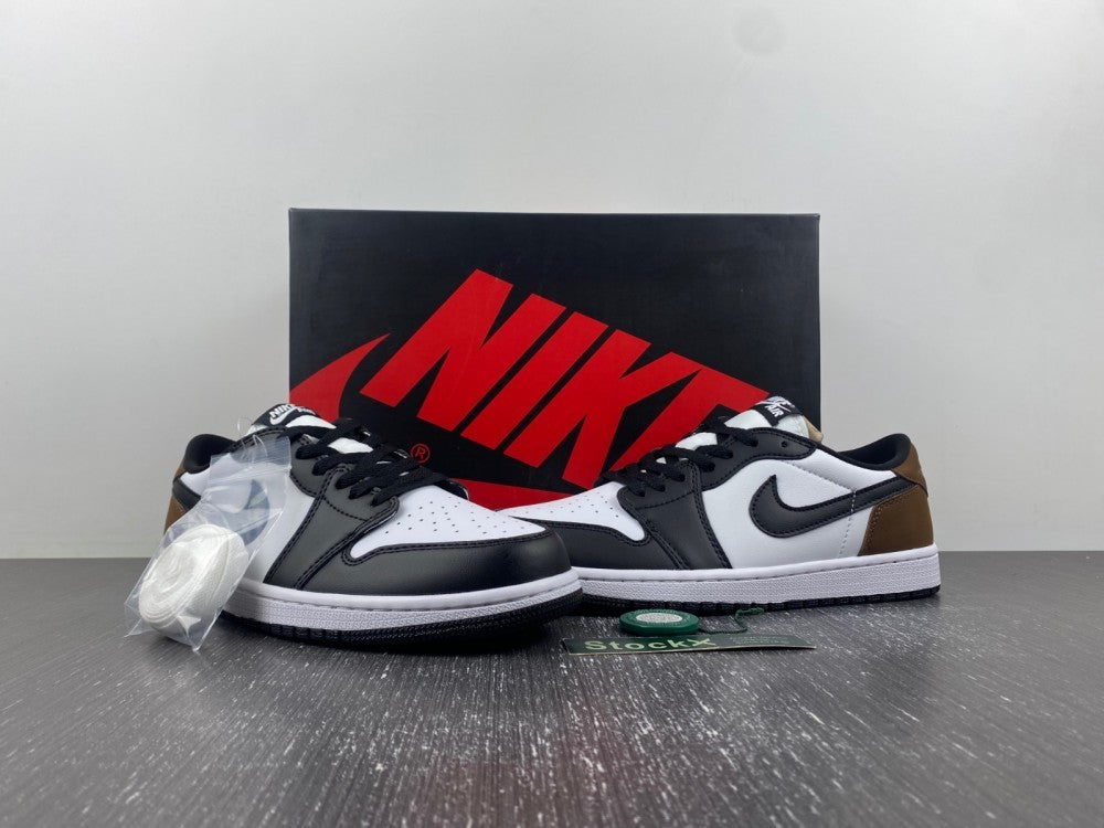 Low Top Sneakers, Brown Black White Colorway, Lace Up Design, Casual Gift for Sneaker Fans