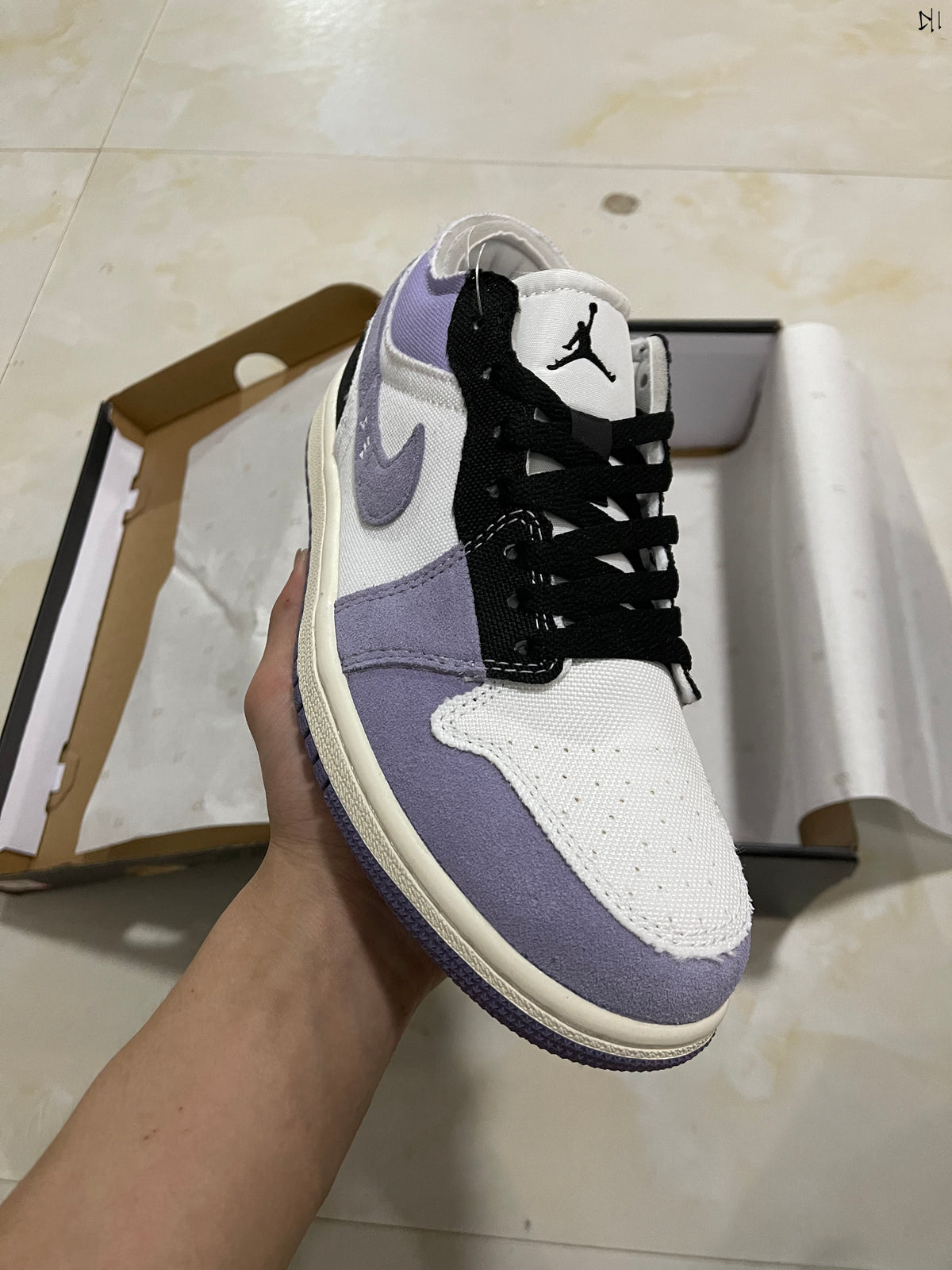 Low Top Sneakers, Purple Gray Colorway, Lace Up Design, Casual Gift for Sneaker Fans