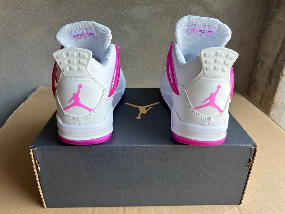 Mid Top Sneakers, White Pink Colorway, Lace Up Design, Casual Gift for Sneaker Fans