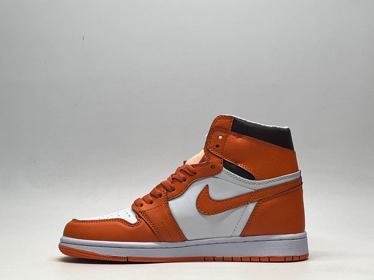 Sneakers, White Orange Colorway, Lace Up Design, Casual Gift for Sneaker Fans