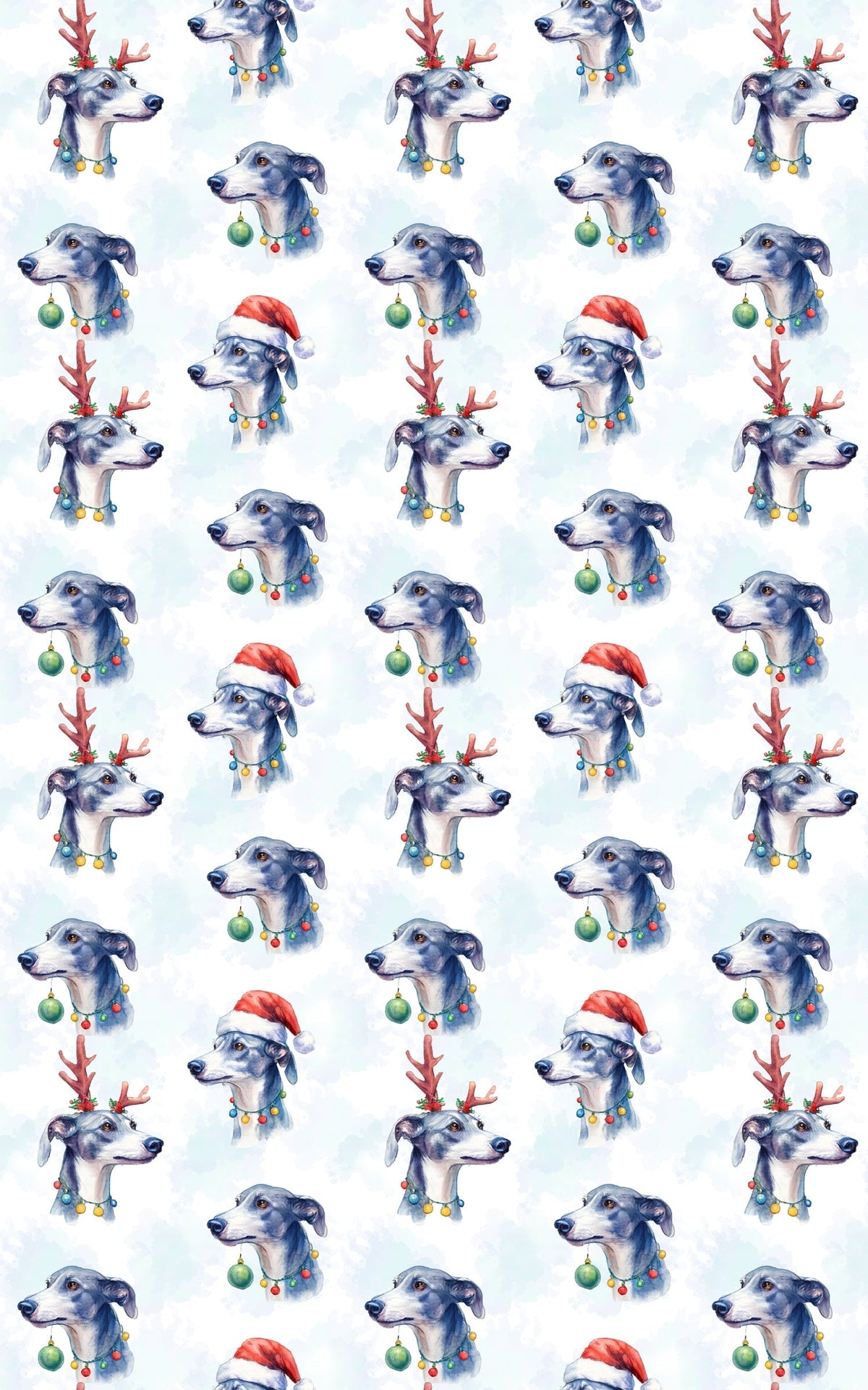 Festive Racer Dog Gift Wrap, Greyhound Christmas Wrapping Paper, Howliday Racer Greyhound Wrapping Paper, Dog Lover Holiday G