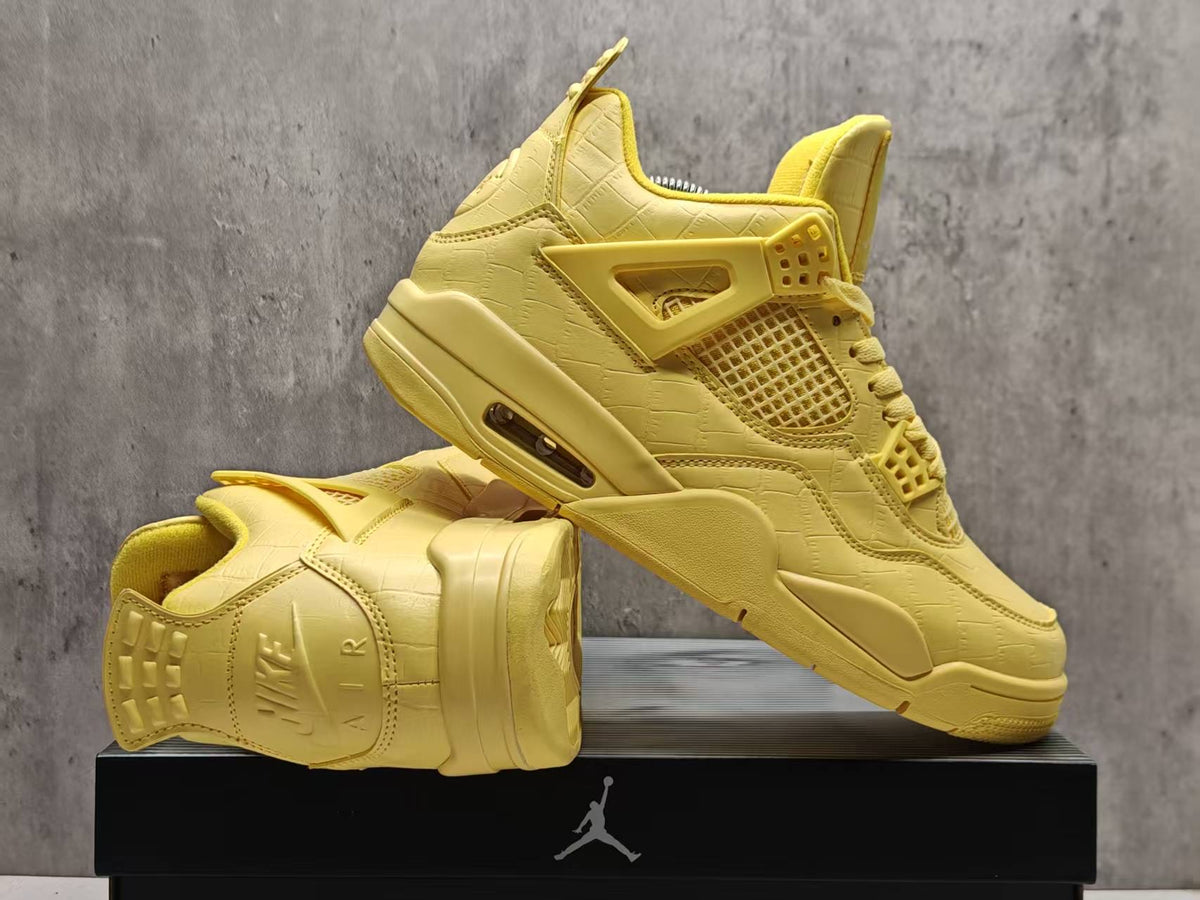 Mid Top Sneakers, Yellow Colorway, Lace Up Design, Casual Gift for Sneaker Fans
