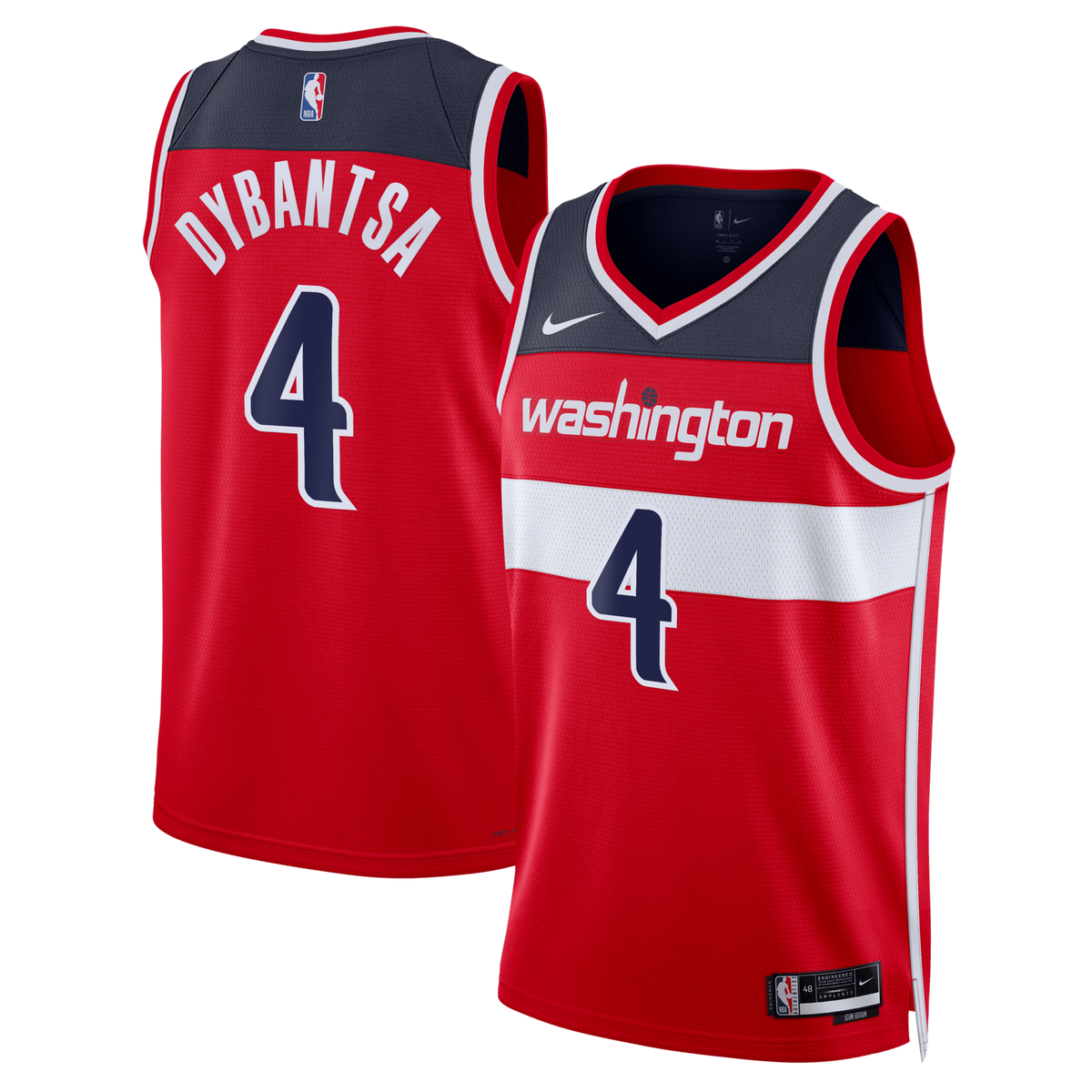 Washington Wizards Icon Swingman Jersey - Red - AJ Dybantsa