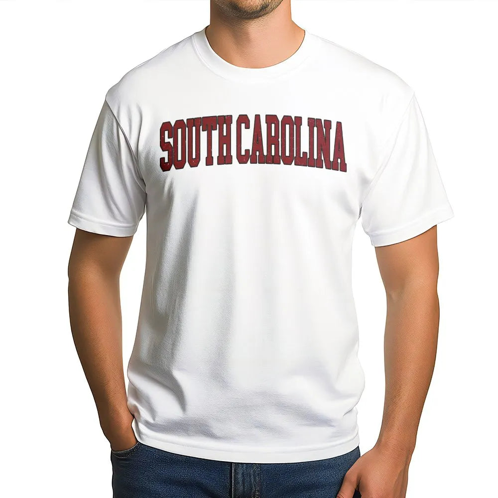 South Carolina T-Shirt | Vintage Style College Font | Premium Soft Cotton | South Carolina Pride Apparel Gift