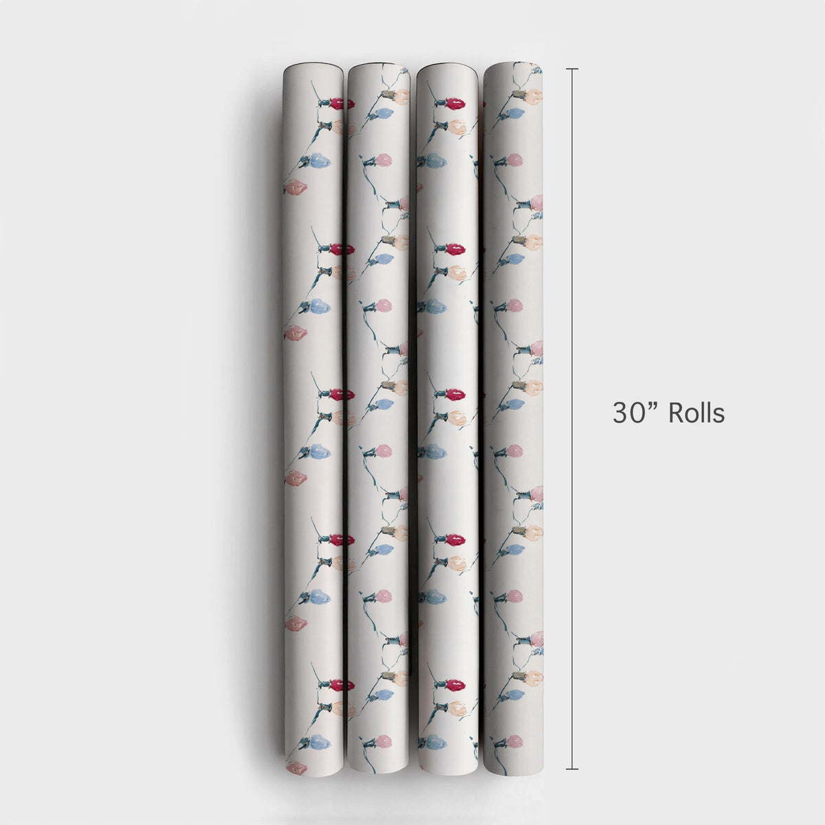 Pastel Holiday String Light Gift Wrap, Watercolor Christmas Lights Wrapping Paper, Festive Xmas Paper, Winter Present Wrappin