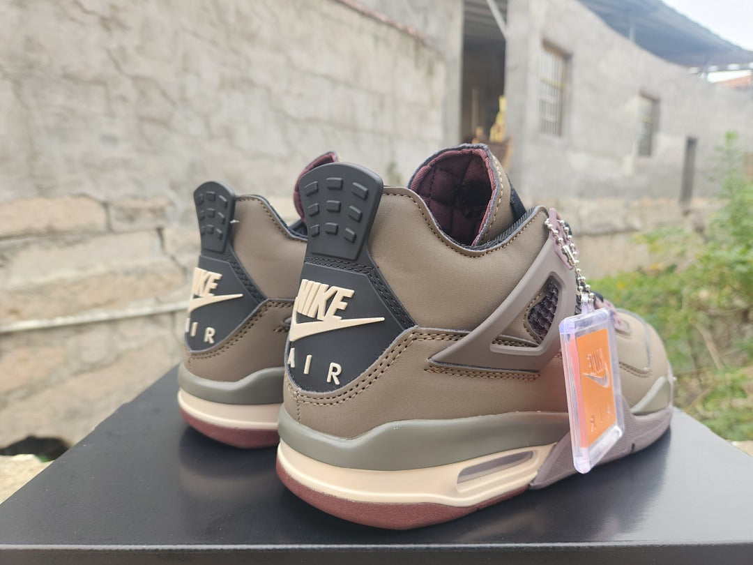 Mid Top Sneakers, Brown Colorway, Lace Up Design, Casual Gift for Sneaker Fans