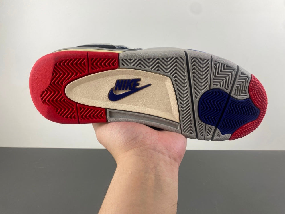 Low Top Sneakers, Blue Black Red Colorway, Lace Up Design, Casual Gift for Sneaker Fans