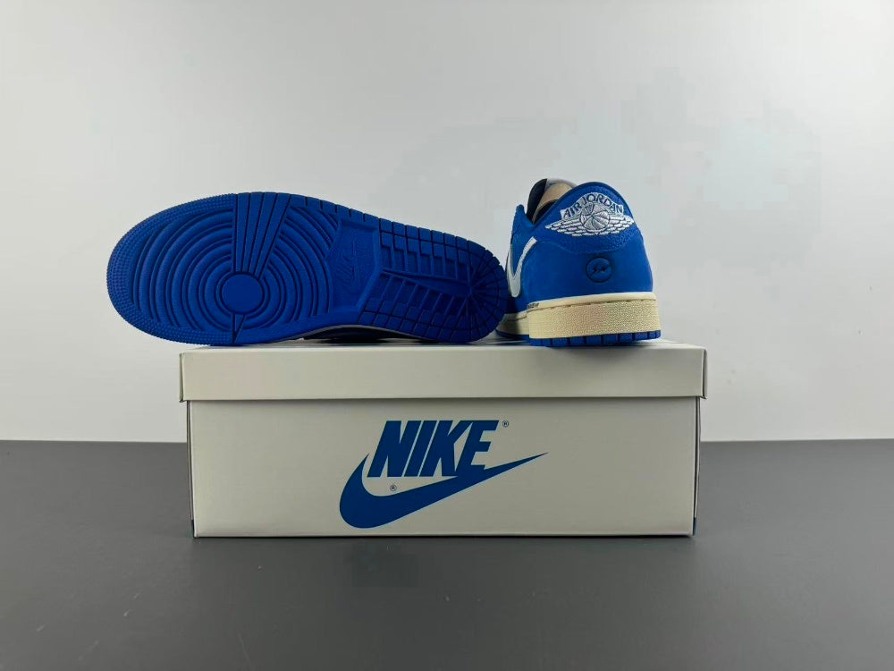 Low Top Sneakers, Blue White Colorway, Lace Up Design, Casual Gift for Sneaker Fans