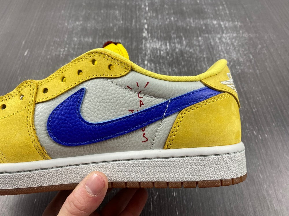 Low Top Sneakers, Blue White Yellow Colorway, Reverse Hook Design, Lace Up Design, Casual Gift for Sneaker Fans