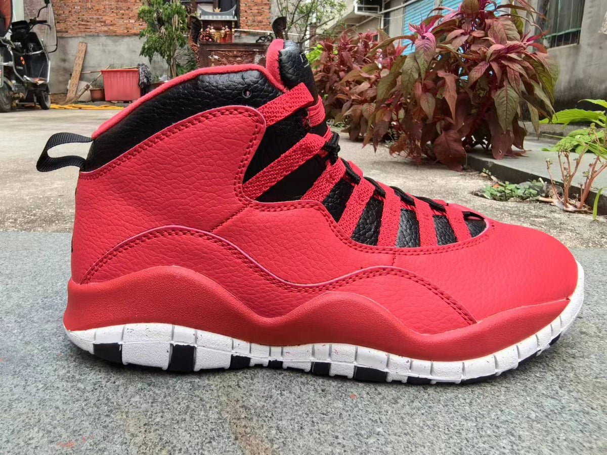 High Top Sneakers, Red Black Colorway, Lace Up Design, Casual Gift for Sneaker Fans