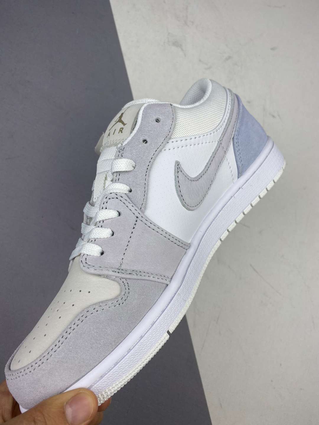 Low Top Sneakers, Light Gray Colorway, Lace Up Design, Casual Gift for Sneaker Fans