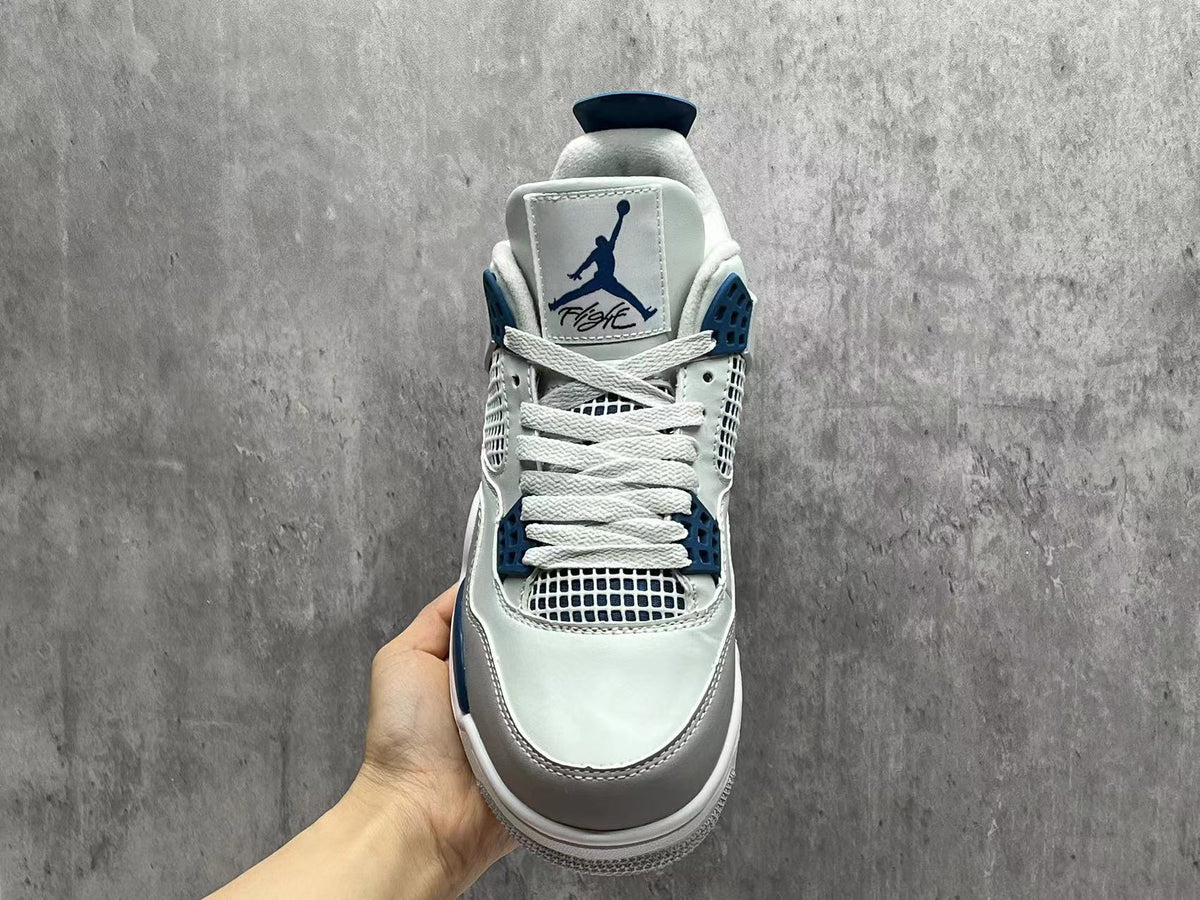 Mid Top Sneakers, Blue White Colorway, Lace Up Design, Casual Gift for Sneaker Fans