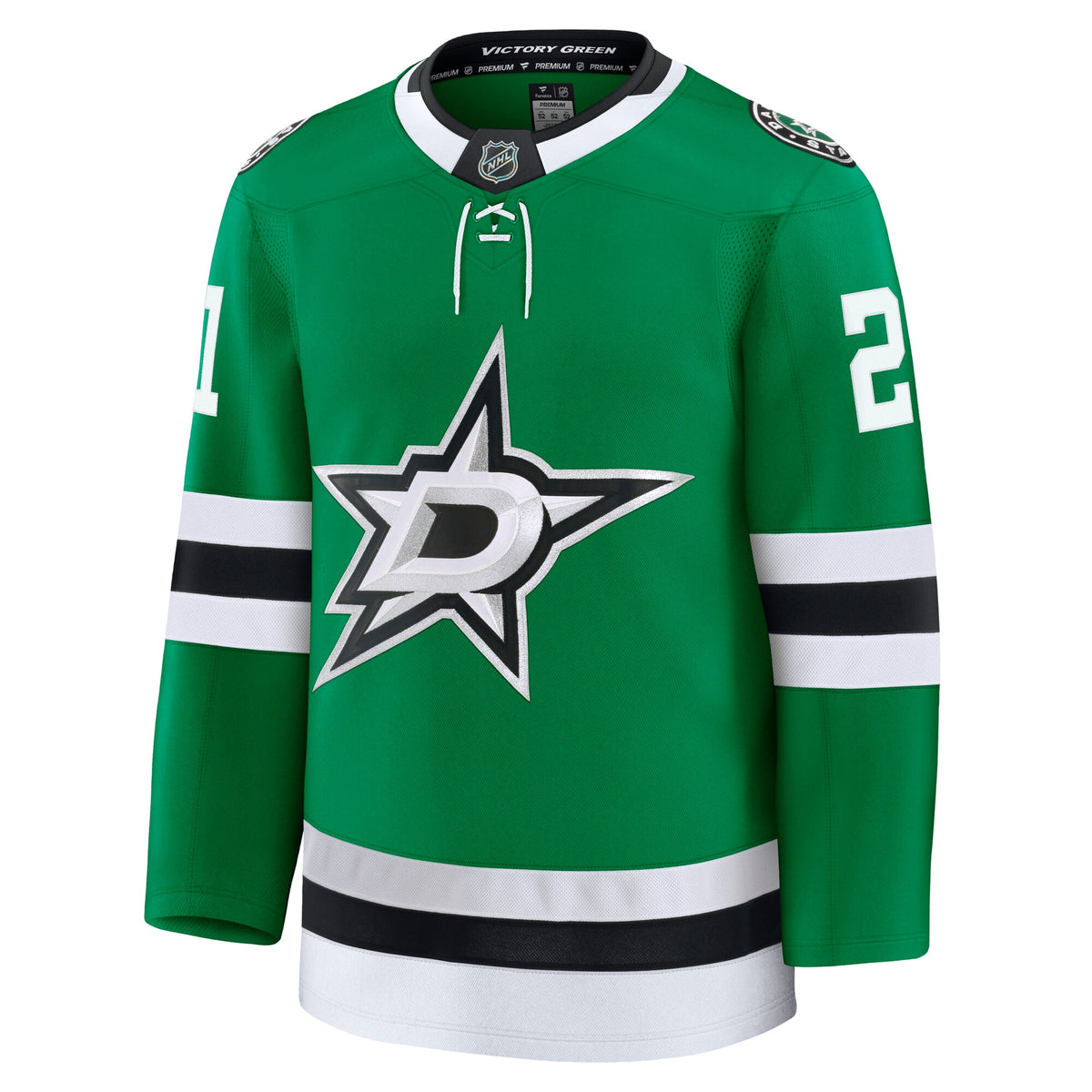 Dallas Stars Jake Oettinger Fanatics Kelly Green Home Premium Jersey