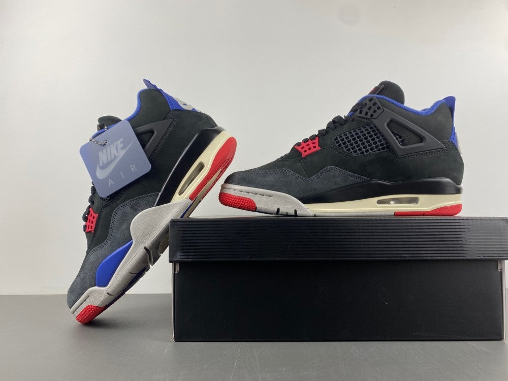Low Top Sneakers, Blue Black Red Colorway, Lace Up Design, Casual Gift for Sneaker Fans