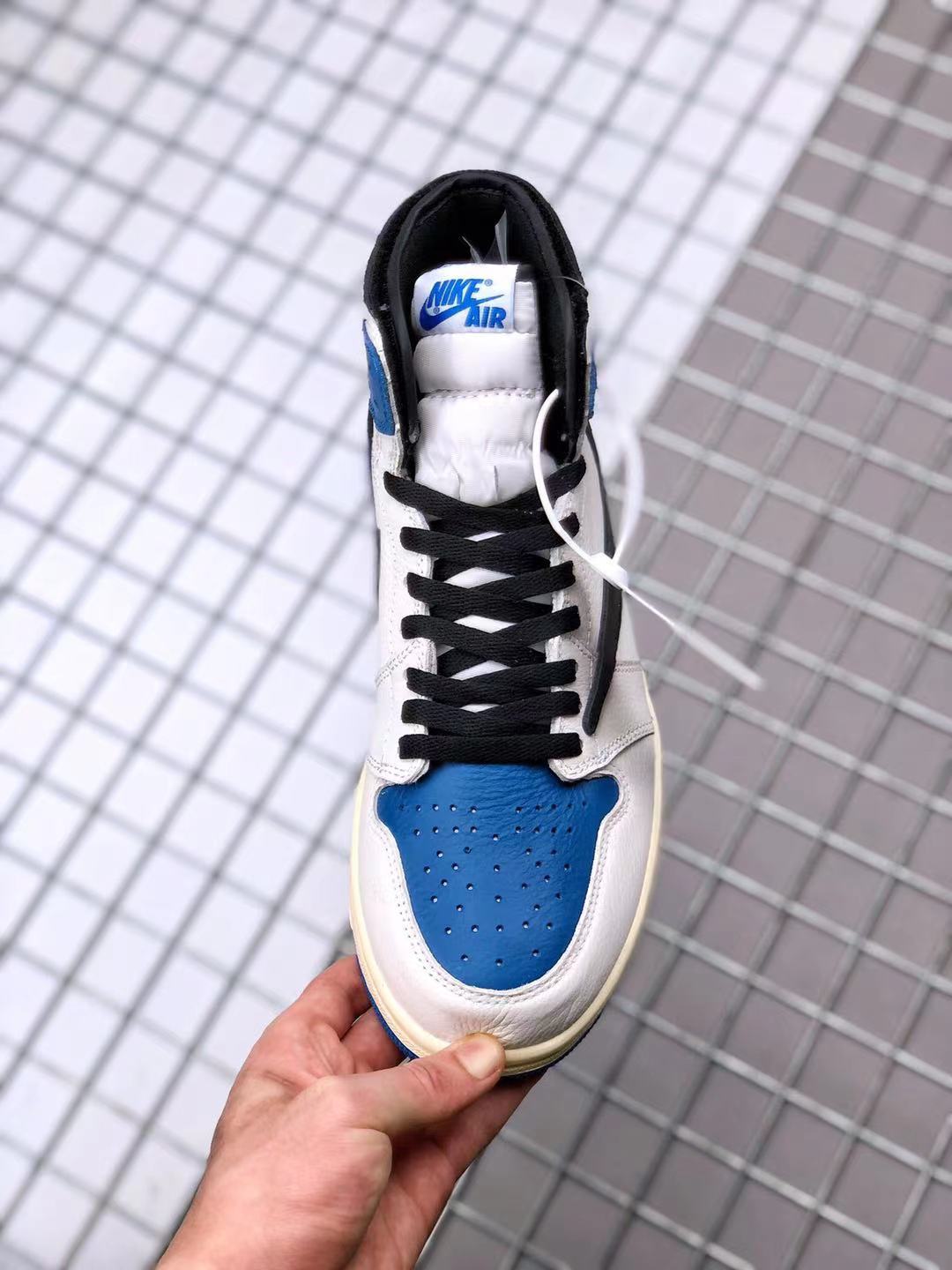 High Top Sneakers, Blue Colorway, Reverse Hook Design, Lace Up Design, Casual Gift for Sneaker Fans