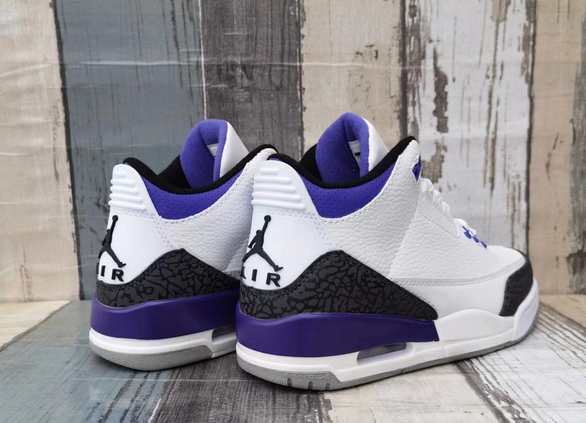 Sneakers, White Purple Colorway, Lace Up Design, Casual Gift for Sneaker Fans