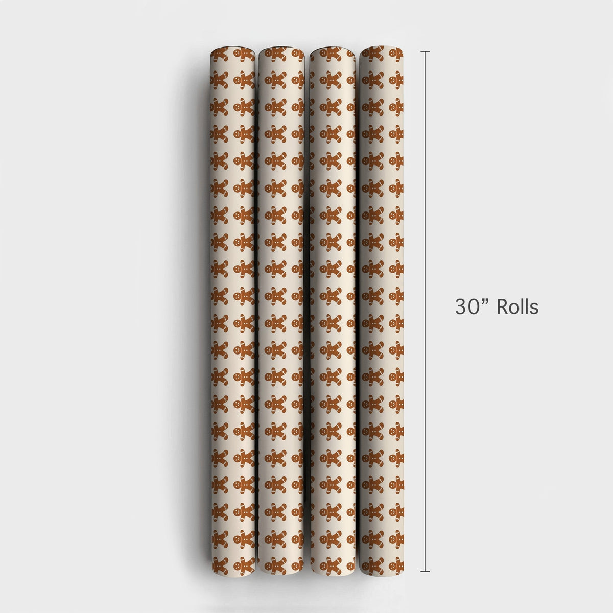Holiday Cookie Gift Wrap, Gingerbread Man Wrapping Paper, Adorable Christmas Cookie Wrapping Paper, Whimsical Winter Holiday 