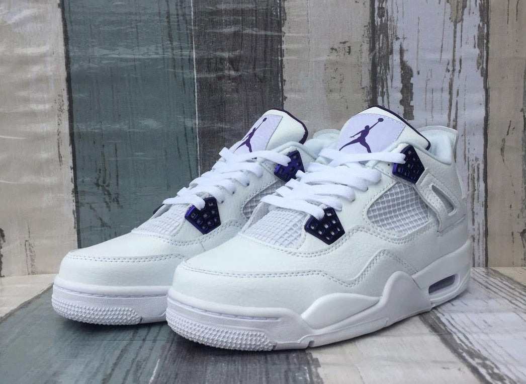 Sneakers, White Purple Colorway, Lace Up Design, Casual Gift for Sneaker Fans
